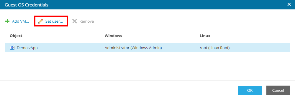 Create Backup Job - Guest Processing - OS Credentials