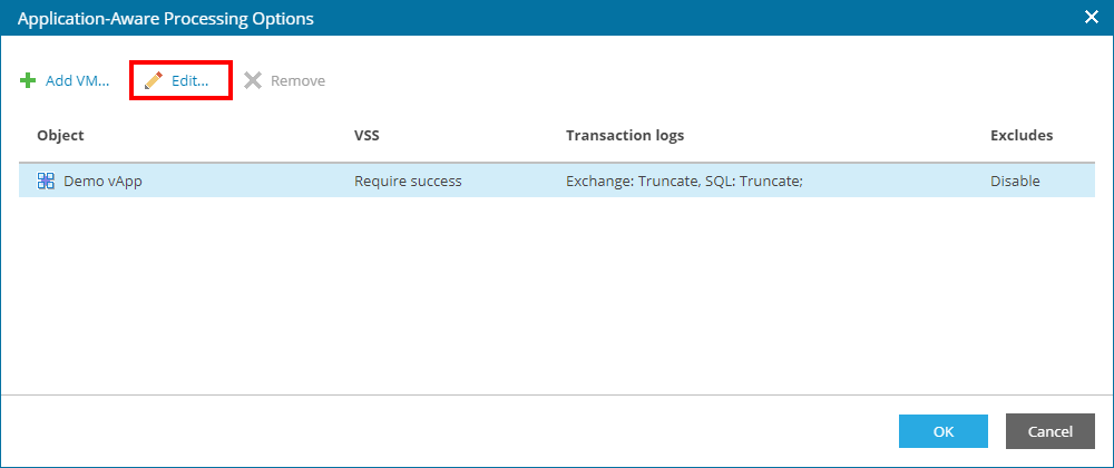 Create Backup Job - Guest Processing - AAP Options