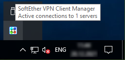 SoftEther VPN Client - System Tray - Status