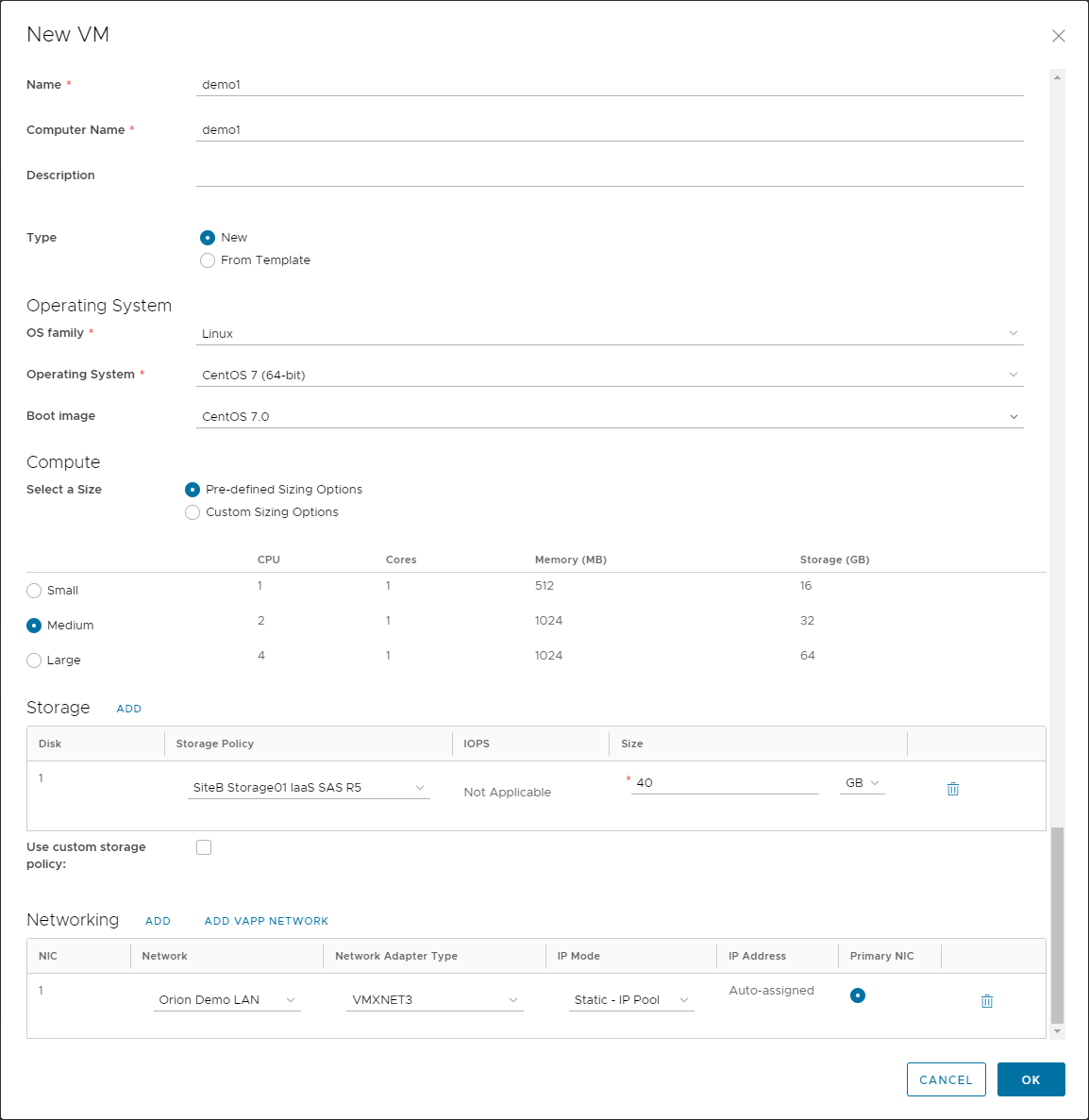 Add VM - New VM