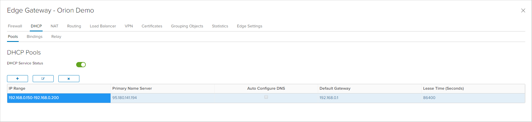 Edge - DHCP