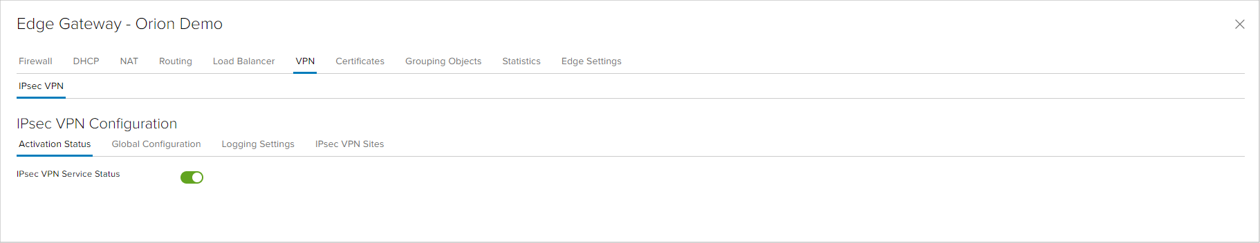 Edge - VPN - Service Status