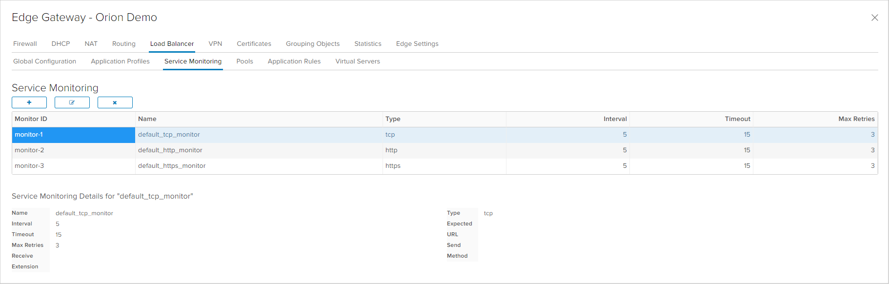 Edge - LB - Service Monitoring