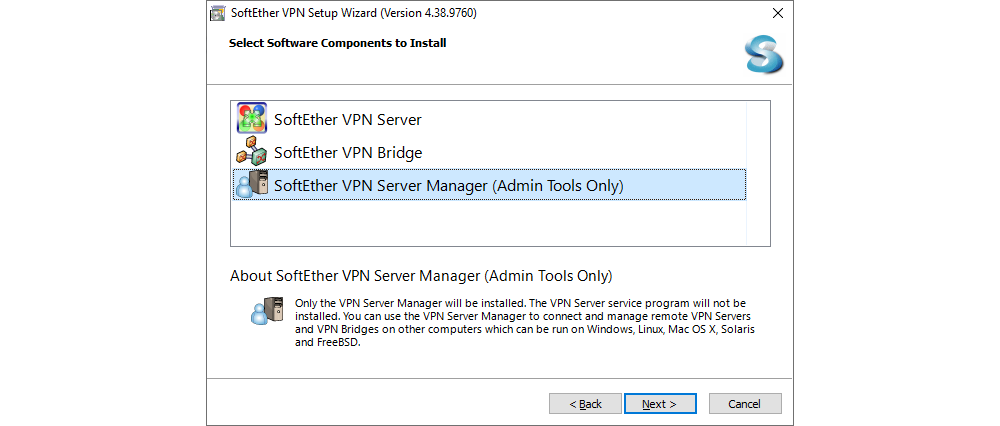 SoftEther VPN Server Manager - Windows Installer
