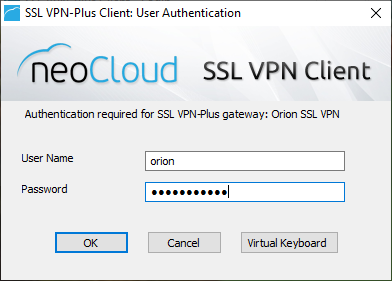 SSL VPN Client – User Authentication