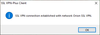 SSL VPN Client – Connection Established